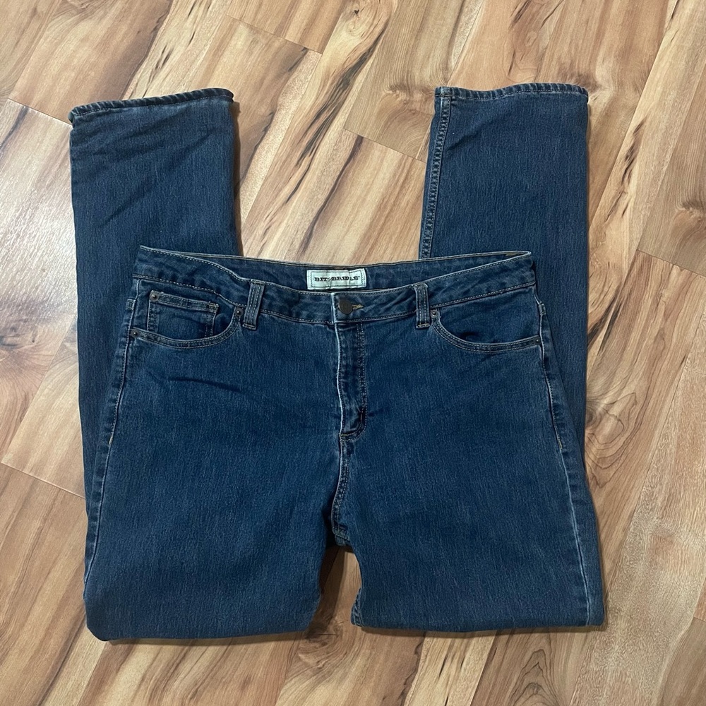 Bit & Bridle Flannel Lined Straight Leg Jeans Sz 14